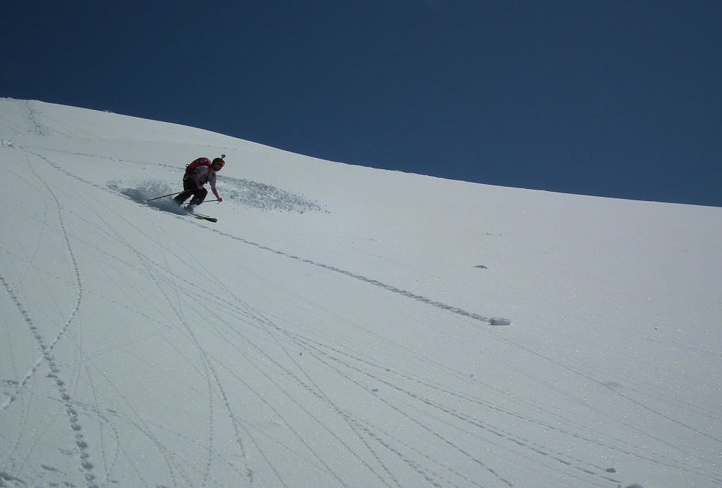 chris skiing blackcomb pow turn