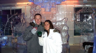 Ambre and Will Ice Bar Queenstown
