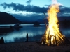 bonfire on wanaka lake front