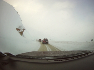 driving up the road to cardrona
