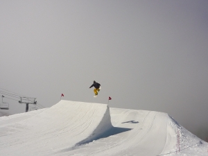 Start of the triple line at Cardrona